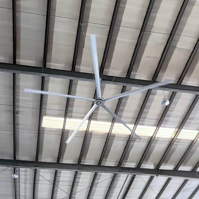 润喆HVLS工业大风扇在仓储物流仓库通风降温安装实景
